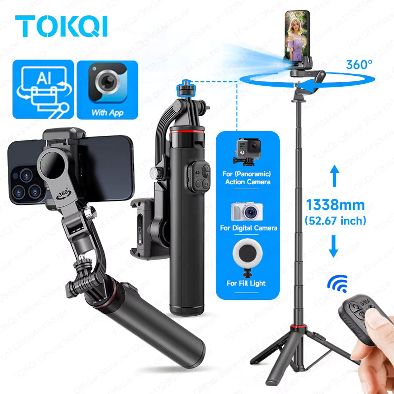 TOKQI C22 — AI Face Tracking Gimbal Tripod